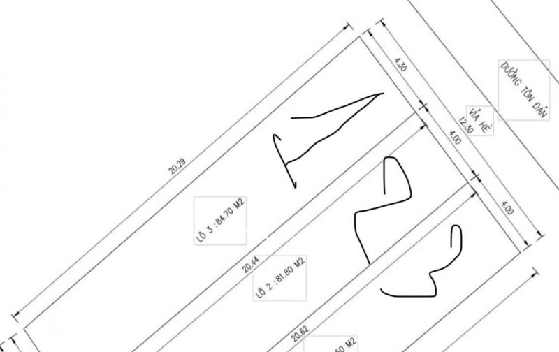 Bán 3 lô đất liền kề MT đường Tôn Đản - Trục đường kinh doanh